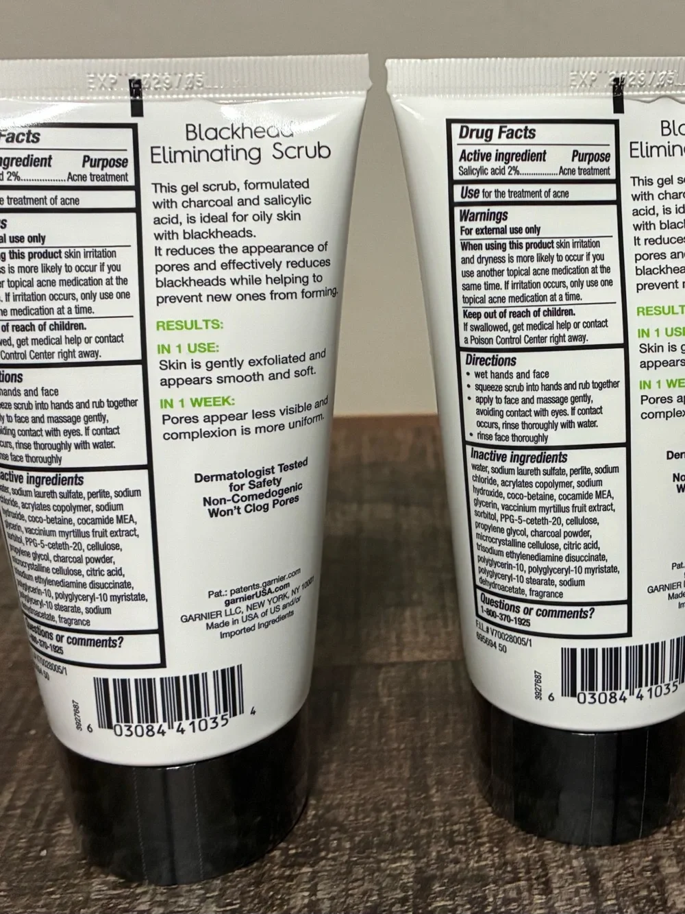 Garnier SkinActive Blackhead Eliminating Scrub Charcoal 5 oz 2-Pack EXP 05/29
